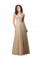 Sleeveless Champagne V-Back A-Line V-Neck Bridesmaid Dress Maidstone