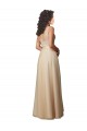 Sleeveless Champagne V-Back A-Line V-Neck Bridesmaid Dress Maidstone