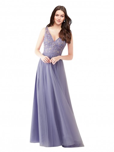 Sleeveless V-Back A-Line Tulle & Lace Sweetheart Formal Dress / Bridesmaid Dress Maidstone