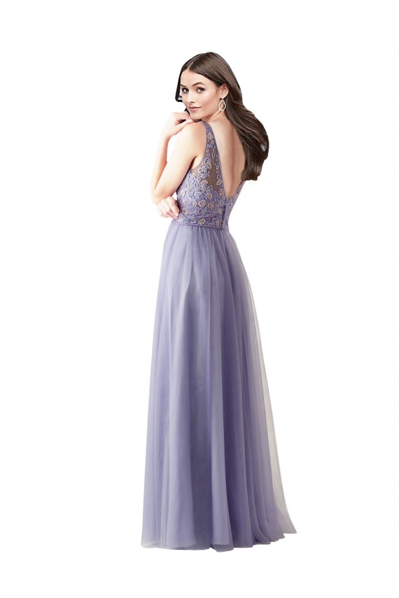 Sleeveless V-Back A-Line Tulle & Lace Sweetheart Formal Dress / Bridesmaid Dress Maidstone