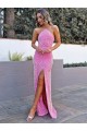 Sleeveless Shown Color Sheath Halter Neck Prom Dress Maidstone