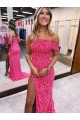 Sleeveless Fuchsia Sheath One Shoulder Evening Gown Maidstone