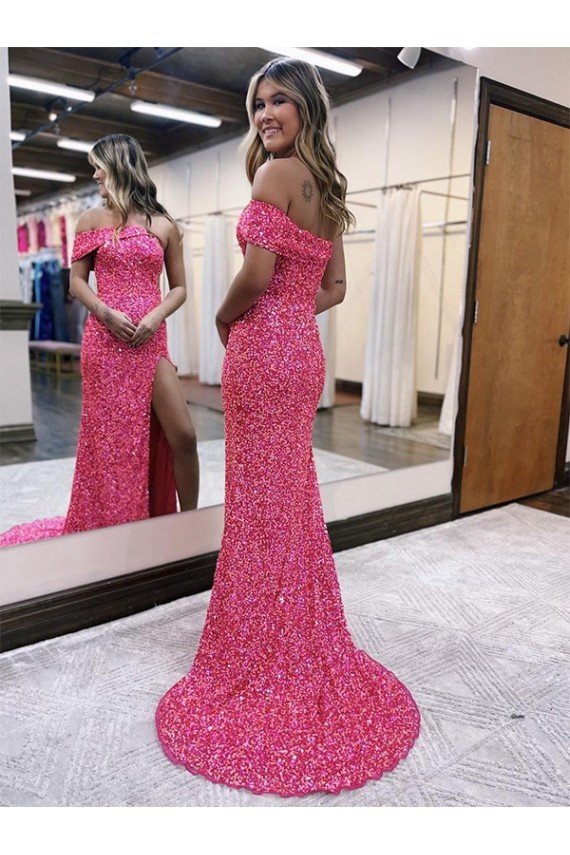 Sleeveless Fuchsia Sheath One Shoulder Evening Gown Maidstone