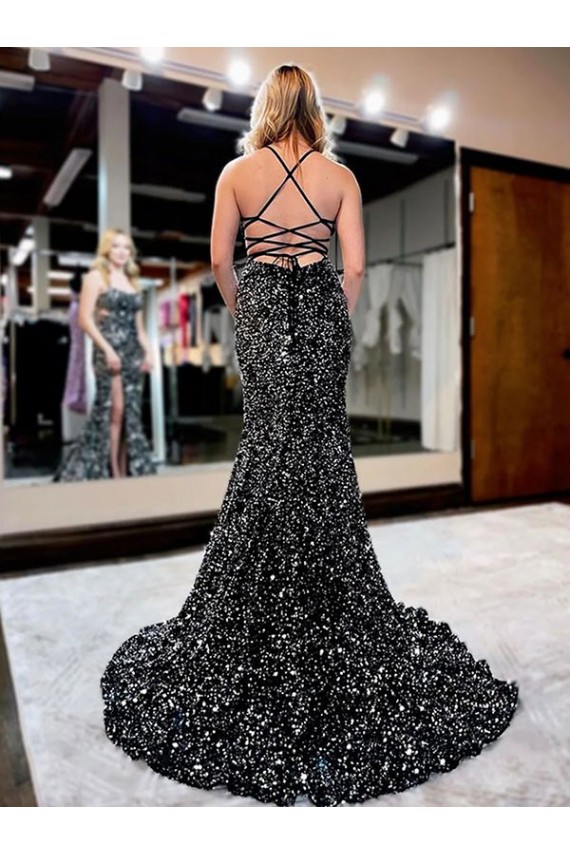 Sleeveless Shown Color Sheath Spaghetti Straps Prom Dress Maidstone