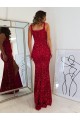 Sleeveless Burgundy Sheath Square Neck Prom Dress Maidstone