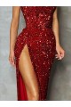 Sleeveless Burgundy Sheath Strapless Prom Dress / Evening Dress Maidstone