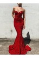 Sleeveless Burgundy Mermaid Sweetheart Prom Dress / Evening Gown Maidstone