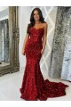 Sleeveless Burgundy Sheath Sweetheart Evening Dress Maidstone