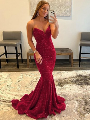 Sleeveless Burgundy Sheath Sweetheart Prom Dress Maidstone