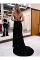 Sleeveless Royal Blue Sheath V-Neck Evening Dress Maidstone
