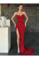 Sleeveless Red Sheath V-Neck Evening Gown / Prom Dress Maidstone