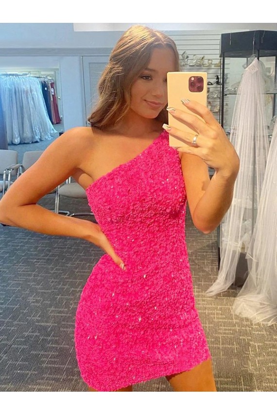 Sleeveless Shown Color Sheath One Shoulder Evening Gown Maidstone