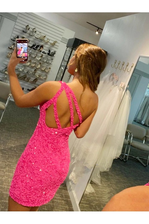 Sleeveless Shown Color Sheath One Shoulder Evening Gown Maidstone