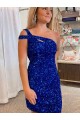 Sleeveless Fuchsia Sheath One Shoulder Prom Dresses Maidstone