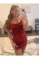 Sleeveless Burgundy Sheath Spaghetti Straps Prom Dress / Evening Gown Maidstone