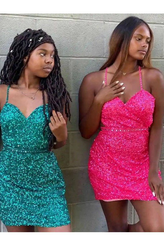 Sleeveless Dark Green Sheath V-Neck Prom Dress Maidstone