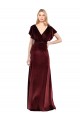 Flutter Sleeves Burgundy Open Back A-Line V-Neck Prom Dress / Bridesmaid Dress Maidstone