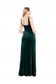 Sleeveless Dark Green A-Line Square Neck Prom Dress / Bridesmaid Dress Maidstone
