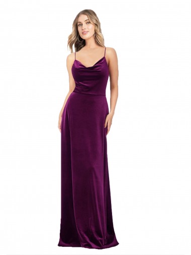 Sleeveless Grape Criss Cross Back A-Line Scoop Neck Formal Evening Gown / Prom Dress / Bridesmaid Dress Maidstone
