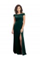 Cap Sleeves Dark Green A-Line Square Neck Formal Evening Gown / Prom Dress / Bridesmaid Dress Maidstone