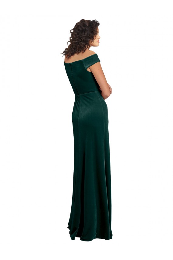 Cap Sleeves Dark Green A-Line Square Neck Formal Evening Gown / Prom Dress / Bridesmaid Dress Maidstone