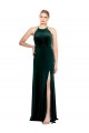 Sleeveless Dark Green Keyhole Back A-Line Spaghetti Straps Prom Dress / Bridesmaid Dress Maidstone