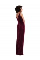 Sleeveless Burgundy Sheath V-Neck Semi Formal Evening Dress / Prom Dress / Bridesmaid Dress Maidstone