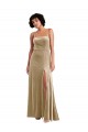 Sleeveless Champagne Low Back A-Line Square Neck Formal Evening Gown / Prom Dress / Bridesmaid Dress Maidstone