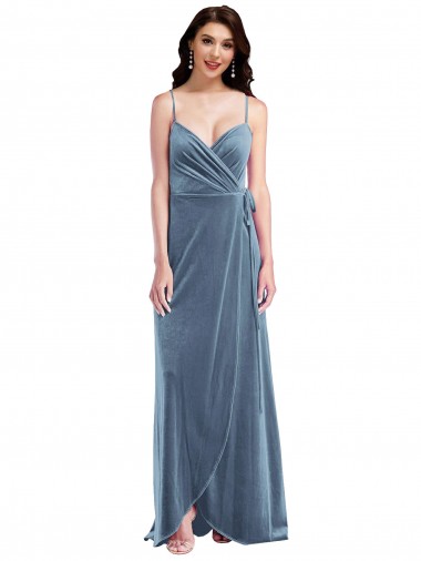 Sleeveless Dusty Blue Low Back A-Line Sweetheart Semi Formal Evening Dress / Prom Dress / Bridesmaid Dress Maidstone