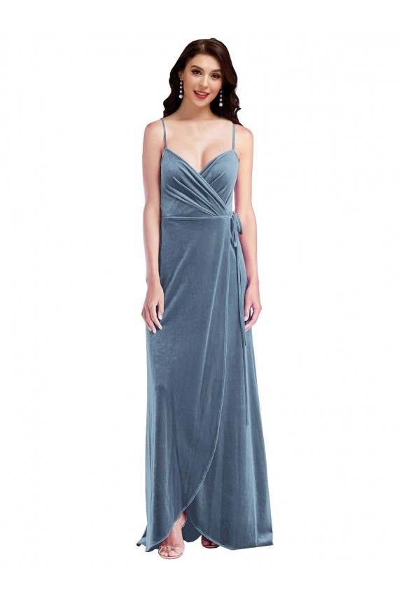 Sleeveless Dusty Blue Low Back A-Line Sweetheart Semi Formal Evening Dress / Prom Dress / Bridesmaid Dress Maidstone