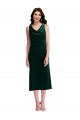 Sleeveless Dark Green V-Back Sheath Cowl Neck Evening Gown / Prom Dress / Bridesmaid Dress Maidstone