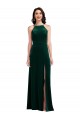 Sleeveless Dark Green A-Line Halter Neck Semi Formal Evening Dress / Prom Dress / Bridesmaid Dress Maidstone