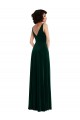 Sleeveless Dark Green V-Back A-Line V-Neck Bridesmaid Dress / Evening Dress Maidstone