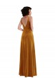 Sleeveless Gold V-Back Trumpet V-Neck Semi Formal Evening Dress / Prom Dress / Bridesmaid Dress Maidstone