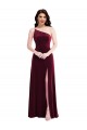 Sleeveless Burgundy Trumpet One Shoulder Black Tie Evening Dress / Prom Dress / Bridesmaid Dress Maidstone