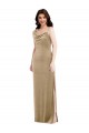 Sleeveless Champagne Sheath One Shoulder Black Tie Evening Gown / Prom Dress / Bridesmaid Dress Maidstone