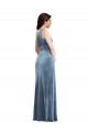 Sleeveless Dusty Blue A-Line Off the Shoulder Bridesmaid Dress / Evening Dress Maidstone