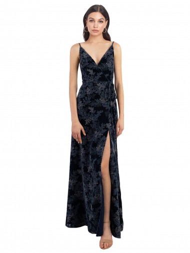 Sleeveless Dark Navy V-Back A-Line V-Neck Bridesmaid Dress Maidstone