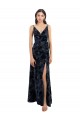 Sleeveless Dark Navy V-Back A-Line V-Neck Bridesmaid Dress Maidstone
