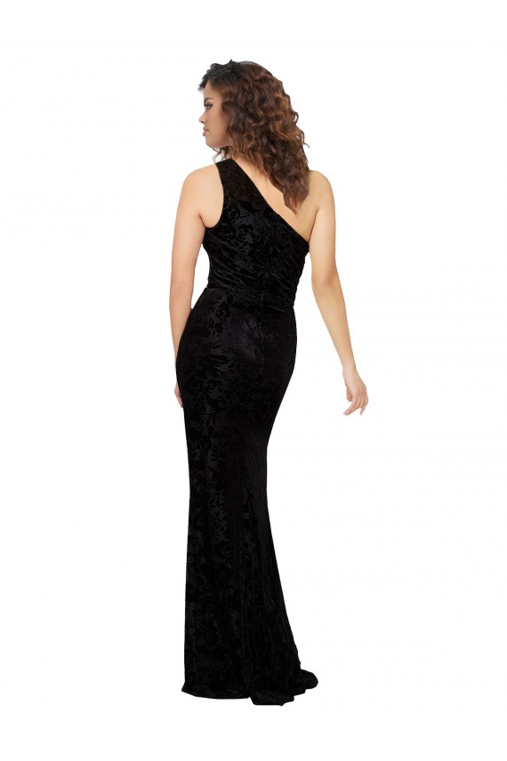 Sleeveless Black Sheath One Shoulder Bridesmaid Dresses Maidstone