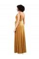 Sleeveless Gold V-Back Column V-Neck Black Tie Evening Gown / Prom Dress / Bridesmaid Dress Maidstone