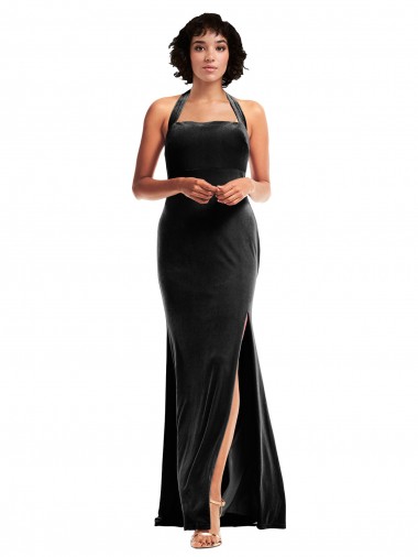 Sleeveless Black Low Back Mermaid Halter Neck Formal Evening Gown / Prom Dress / Bridesmaid Dress Maidstone