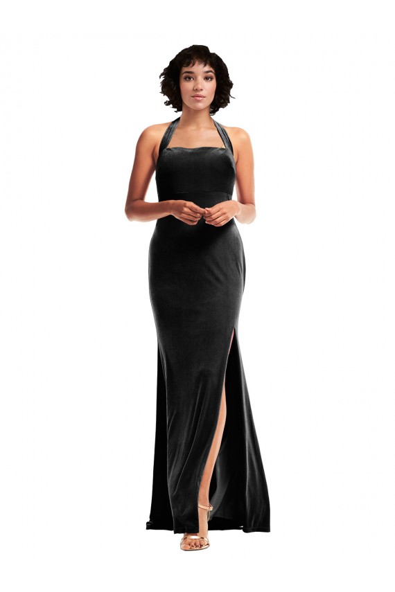 Sleeveless Black Low Back Mermaid Halter Neck Formal Evening Gown / Prom Dress / Bridesmaid Dress Maidstone