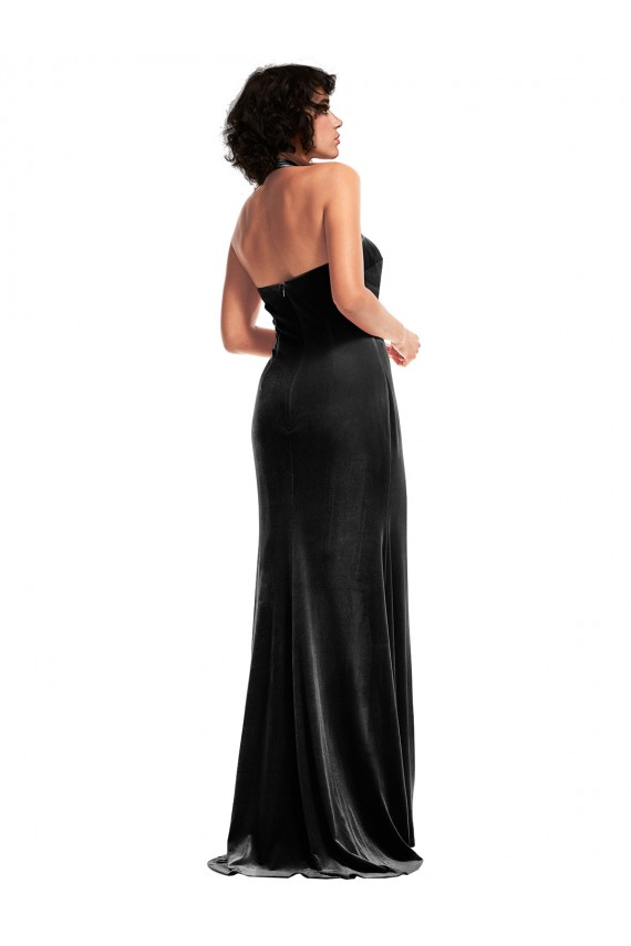 Sleeveless Black Low Back Mermaid Halter Neck Formal Evening Gown / Prom Dress / Bridesmaid Dress Maidstone