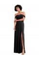 Sleeveless Black A-Line Off the Shoulder Formal Evening Gown / Prom Dress / Bridesmaid Dress Maidstone