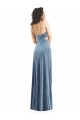 Sleeveless Dusty Blue Low Back Sheath Square Neck Formal Evening Gown / Prom Dress / Bridesmaid Dress Maidstone
