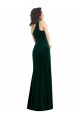 Sleeveless Dark Green Trumpet One Shoulder Black Tie Prom Dress / Bridesmaid Dress Maidstone