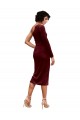 Long Sleeves Burgundy A-Line One Shoulder Black Tie Prom Dress / Bridesmaid Dress Maidstone