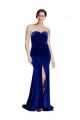 Sleeveless Royal Blue Low Back Mermaid Stretch Velvet Sweetheart Formal Evening Gown / Prom Dress / Bridesmaid Dress Maidstone