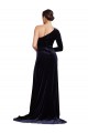 Long Sleeves Dark Navy A-Line One Shoulder Formal Evening Gown / Prom Dress / Bridesmaid Dress Maidstone